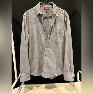 Arizona Jean Company Gray Casual Button Down Shirt